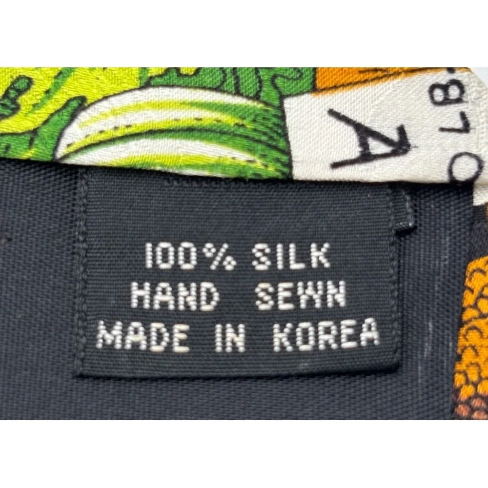 Vintage Nicole Miller 1991 Silk Tie Produce Market Vegetables Food Made in Italy